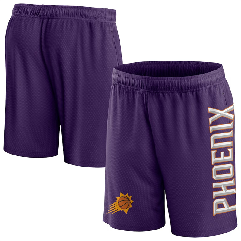 Men's Phoenix Suns Purple Post Up Mesh Shorts(Run Small)